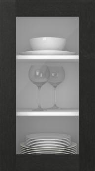 Kasepuidust uks, M-Concept, WS21LA, Must (clear klaas)