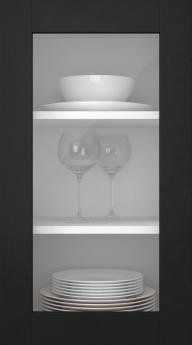 Kasepuidust uks, M-Concept, WS21LA, Must (clear klaas)