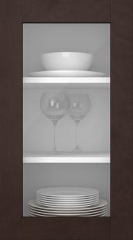 Kasepuidust uks, M-Concept, WS21LA, Tumepruun (clear klaas)