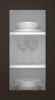 Tammepuidust uks, M-Concept, WS21LA, Tume šokolaad (clear klaas)