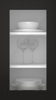 Tammepuidust uks, M-Concept, WS21LA, Must (clear klaas)