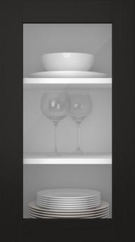 Tammepuidust uks, M-Concept, WS21LA, Must (clear klaas)