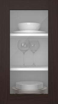 Tammepuidust uks, M-Concept, WS21LA, Tumepruun (clear klaas)