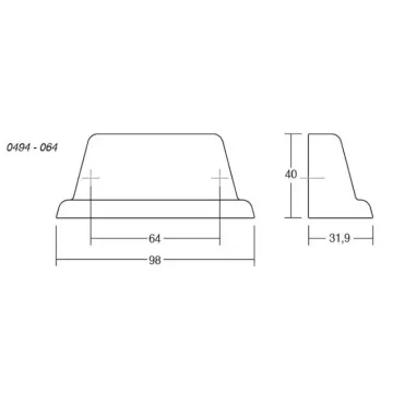 Käepide Land 64 mm, antiikne messing image 3