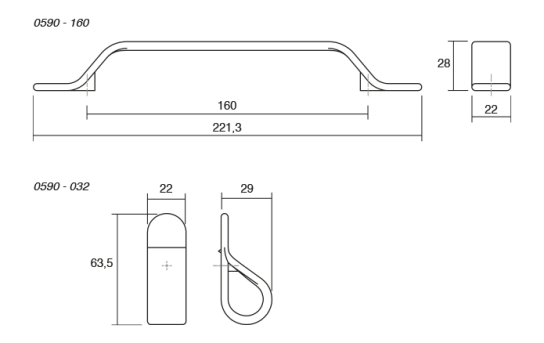 Nuppkäepide Belt, matt black image 3