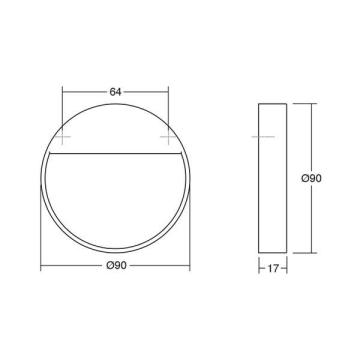 Käepide Bau 64mm, must image 3