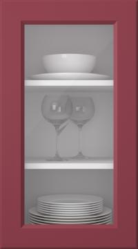 Värvitud uks, Pigment, PM40LA, Cranberry (clear klaas)