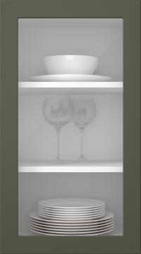 Värvitud uks, Petite, PM60LA, Moss (clear klaas)