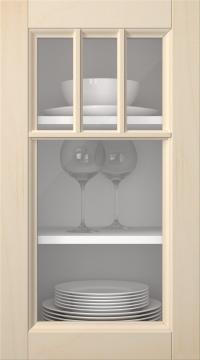 Kasepuidust uks, Woody, PP25KA, Lakitud (clear klaas)