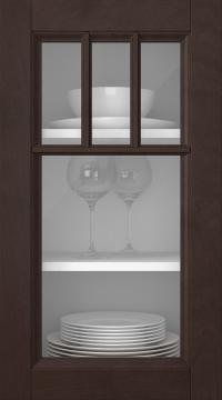 Kasepuidust uks, Woody, PP25KA, Tumepruun (clear klaas)