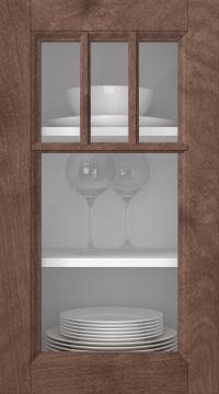 Kasepuidust uks, Woody, PP25KA, Pekaanipähklid (clear klaas)