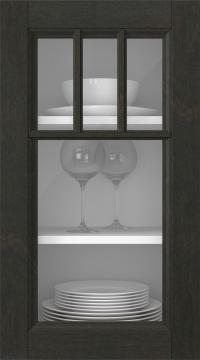 Kasepuidust uks, Woody, PP25KA, Tume šokolaad (clear klaas)