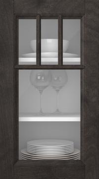 Kasepuidust uks, Woody, PP25KA, Espresso (clear klaas)