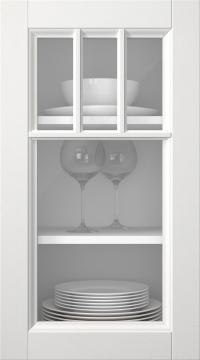 Kasepuidust uks, Woody, PP25KA, Valge (clear klaas)