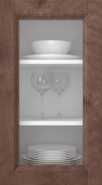 Kasepuidust uks, Woody, PP25LA, Pekaanipähklid (clear klaas)