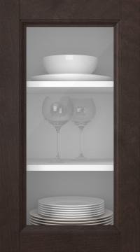 Kasepuidust uks, Woody, PP25LA, Kastan (clear klaas)