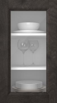 Kasepuidust uks, Woody, PP25LA, Espresso (clear klaas)