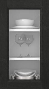 Kasepuidust uks, Woody, PP25LA, Must (clear klaas)