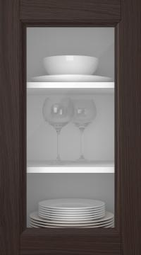 Tammepuidust uks, Woody, PP25LA, Kastan (clear klaas)