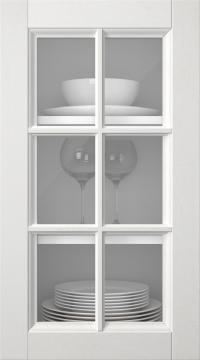 Kasepuidust uks, Woody, PP25RU, Lasuurvalge (clear klaas)