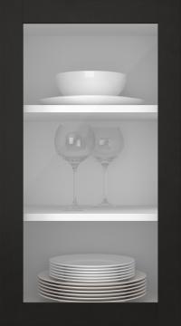 Kasepuidust uks, Frame, PP60LA, Must (clear klaas)