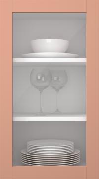 Kasepuidust uks, Frame, PP60LA, Peach (clear klaas)