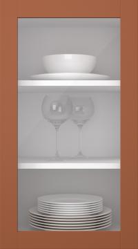 Kasepuidust uks, Frame, PP60LA, Chili (clear klaas)