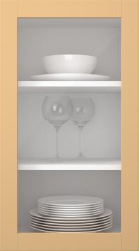 Kasepuidust uks, Frame, PP60LA, Mustard (clear klaas)