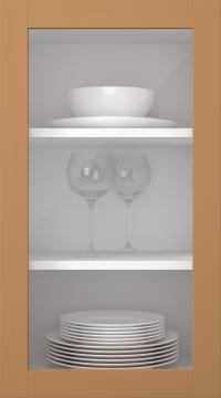 Kasepuidust uks, Frame, PP60LA, Tan (clear klaas)