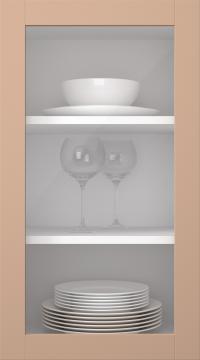 Kasepuidust uks, Frame, PP60LA, Almond (clear klaas)