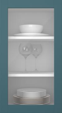 Kasepuidust uks, Frame, PP60LA, Petrol (clear klaas)