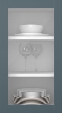 Kasepuidust uks, Frame, PP60LA, Teal (clear klaas)