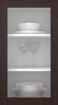 Tammepuidust uks, Frame, PP60LA, Kastan (clear klaas)