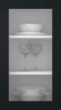 Värvitud uks, Preesens, TM10LA, Must (clear klaas)