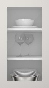 Värvitud uks, Style, TM40LA, Arctic White (clear klaas)