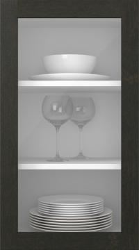 Kasepuidust uks, Elegant, TP60LA, Tume šokolaad (clear klaas)