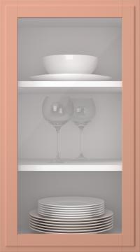 Kasepuidust uks, Format, TP68LA, Peach (clear klaas)