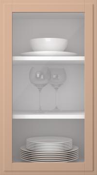 Kasepuidust uks, Format, TP68LA, Almond (clear klaas)