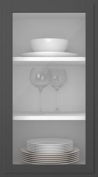 Kasepuidust uks, Format, TP68LA, Graphite Grey (clear klaas)