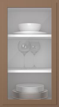 Kasepuidust uks, Format, TP68LA, Chocolate (clear klaas)