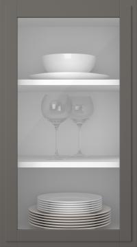 Kasepuidust uks, Format, TP68LA, Bisquit (clear klaas)