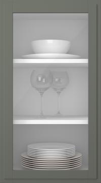 Kasepuidust uks, Format, TP68LA, Asparagus (clear klaas)