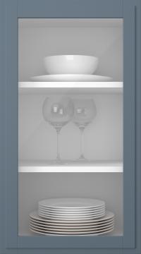 Kasepuidust uks, Format, TP68LA, Denim (clear klaas)