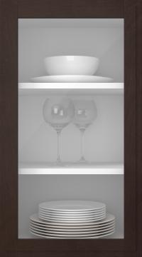 Tammepuidust uks, Format, TP68LA, Tumepruun (clear klaas)