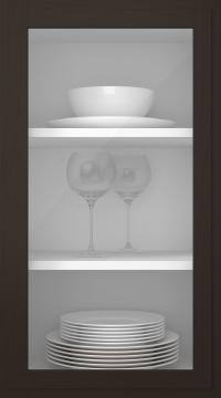 Tammepuidust uks, Format, TP68LA, Tume šokolaad (clear klaas)