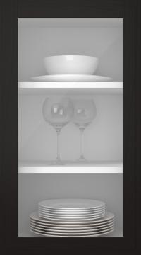 Tammepuidust uks, Format, TP68LA, Must (clear klaas)