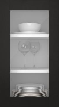 Kasepuidust uks, M-Concept, WS21LA, Must (clear klaas)