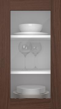 Tammepuidust uks, M-Concept, WS21LA, Pekaanipähklid (clear klaas)