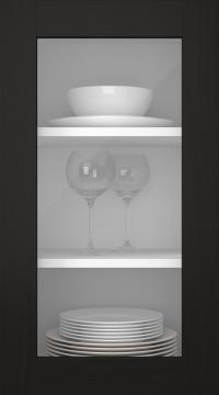 Tammepuidust uks, M-Concept, WS21LA, Must (clear klaas)