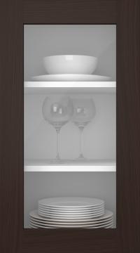 Tammepuidust uks, M-Concept, WS21LA, Tumepruun (clear klaas)